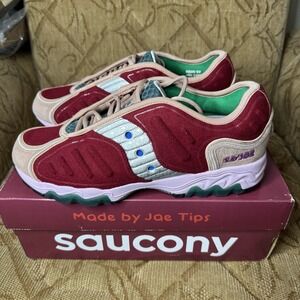 SAUCONY MATRIX‎ JAE TIPS NO SHOES IN THE HOUSE BURGUNDY SIZE 12 CLEAN! W/BOX